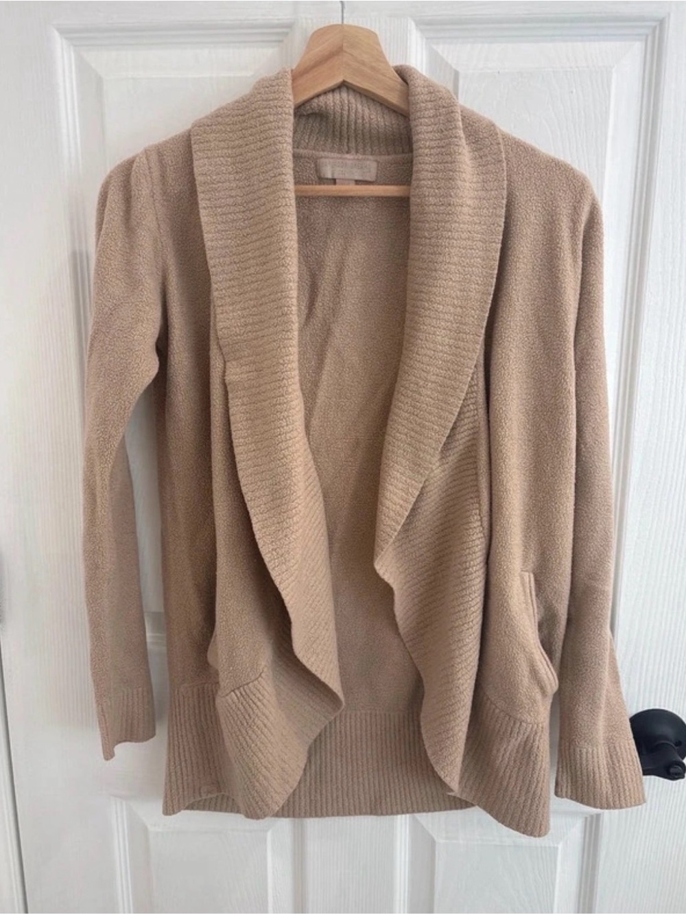 Barefoot Dreams Open-Front Cardigan in Beige